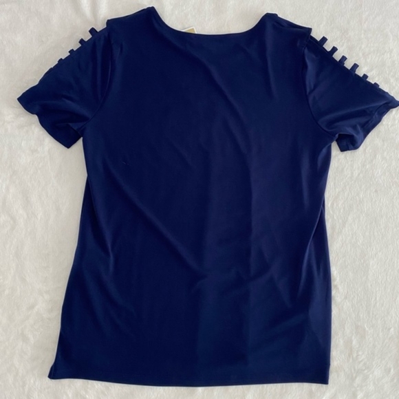 Michael Kors Short Sleeve Round Neck Top - Small - Picture 8 of 9